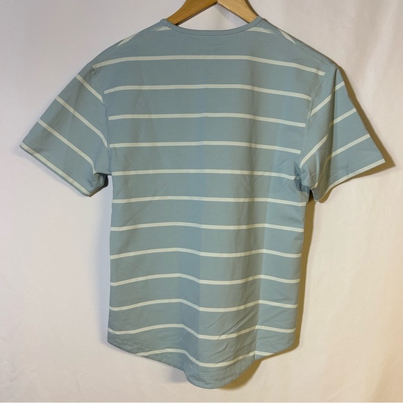 Bylt Drop Cut Lux size Small Short Sleeve T-Shirt Striped blue white - Picture 2 of 5